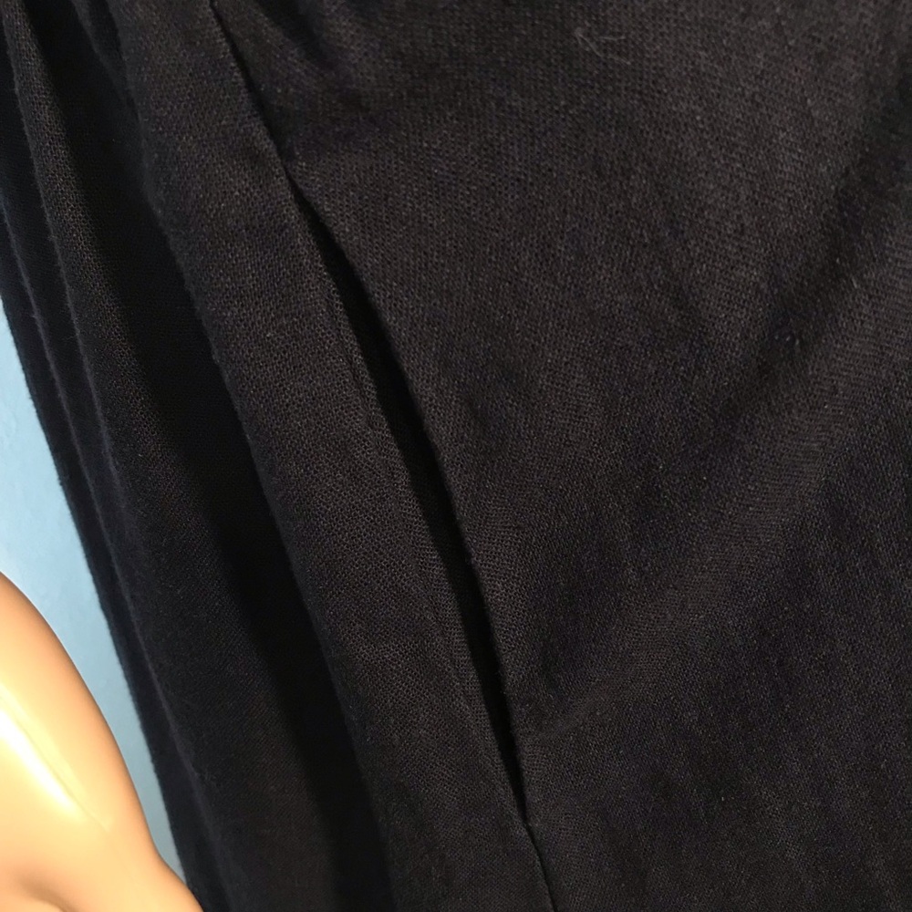 Unbranded Women's Dress Size 2X Navy Blue Button Up Cap Sleeve Linen Blend Maxi - Picture 7 of 10